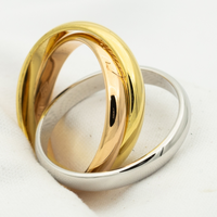 [LOXURA]TRINITY RING GOLD PINK GOLD SILVER