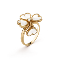 [LOXURA]SWEET CLOVER WHITE MOP RING