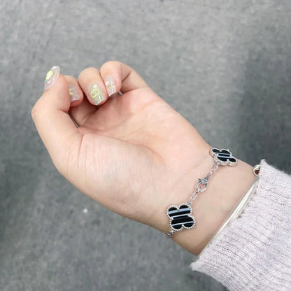 [LOXURA] CLOVER 5 MOTIF PULSAR STONE BRACELET COLLECTION