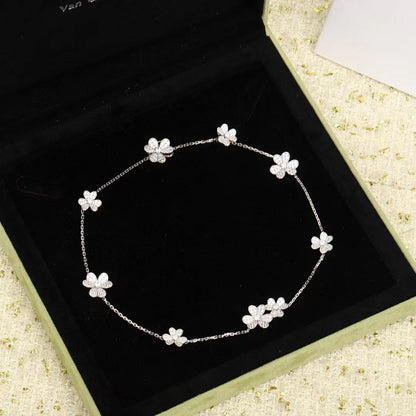 [LOXURA]FRIVOLE SILVER 9 FLOWERS NECKLACE