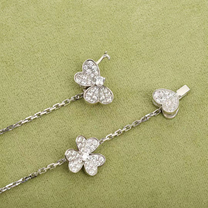 [LOXURA]FRIVOLE SILVER 9 FLOWERS NECKLACE