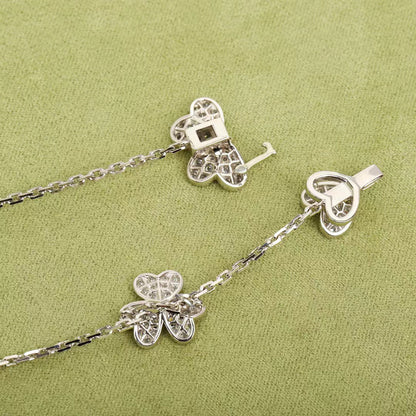 [LOXURA]FRIVOLE SILVER 9 FLOWERS NECKLACE