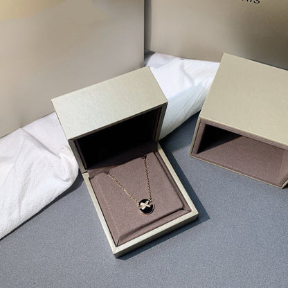 [LOXURA]JEUX DE PINK GOLD DIAMOND NECKLACE