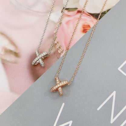 [LOXURA]JEUX DE DIAMOND NECKLACE