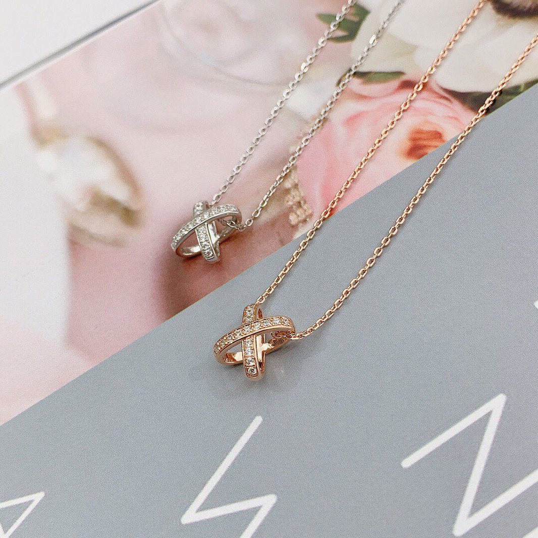 [LOXURA]JEUX DE DIAMOND NECKLACE