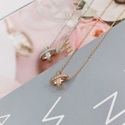 [LOXURA]JEUX DE DIAMOND NECKLACE