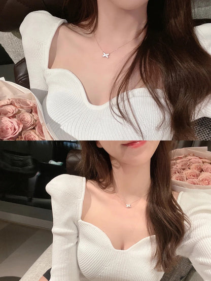 [LOXURA]JEUX DE NECKLACE 1 DIAMOND