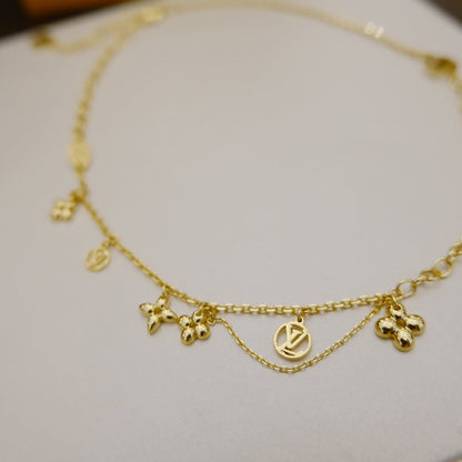 [LOXURA]BLOOMING SUPPLE NECKLACE BRASS