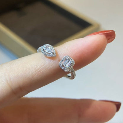 [LOXURA]MY TWIN TOI & MOI SILVER DIAMOND RING
