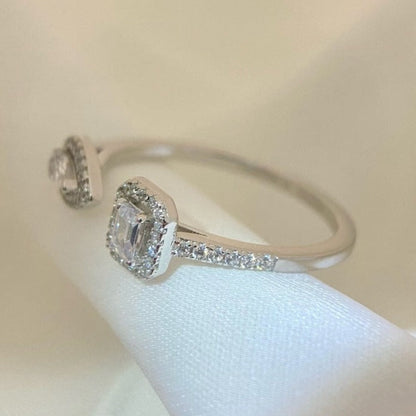 [LOXURA]MY TWIN TOI & MOI SILVER DIAMOND RING