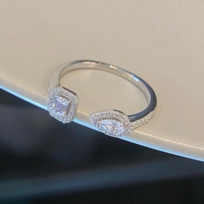 [LOXURA]MY TWIN TOI & MOI SILVER DIAMOND RING