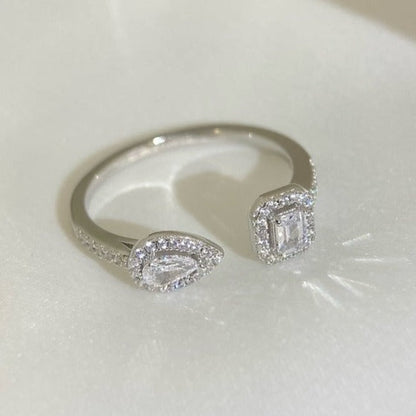 [LOXURA]MY TWIN TOI & MOI SILVER DIAMOND RING