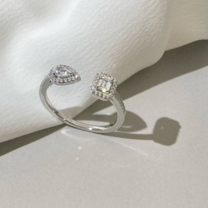 [LOXURA]MY TWIN TOI & MOI SILVER DIAMOND RING