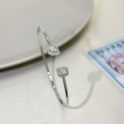 [LOXURA]JONC FLEX MY TWIN TOI & MOI SILVER DIAMOND BRACELET