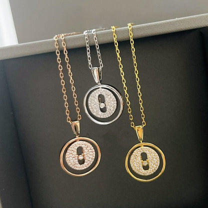 [LOXURA]LUCKY MOVER PM PAVED NECKLACE