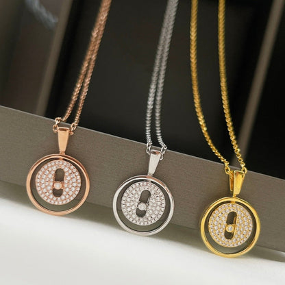 [LOXURA]LUCKY MOVER PM PAVED NECKLACE