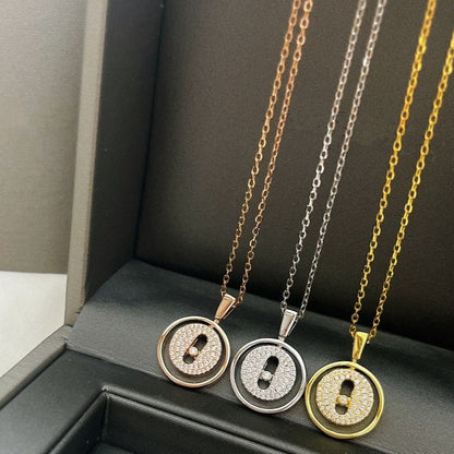 [LOXURA]LUCKY MOVER PM PAVED NECKLACE
