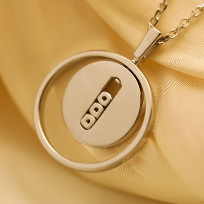 [LOXURA]LUCKY MOVE MM SILVER DIAMOND NECKLACE