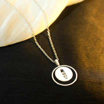 [LOXURA]LUCKY MOVE MM SILVER DIAMOND NECKLACE