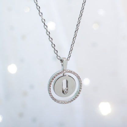 [LOXURA]LUCKY MOVE PM NECKLACE SILVER DIAMOND