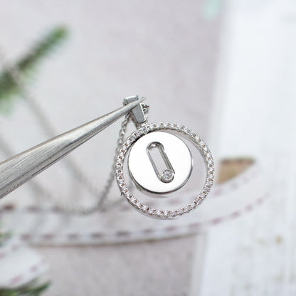 [LOXURA]LUCKY MOVE PM NECKLACE SILVER DIAMOND