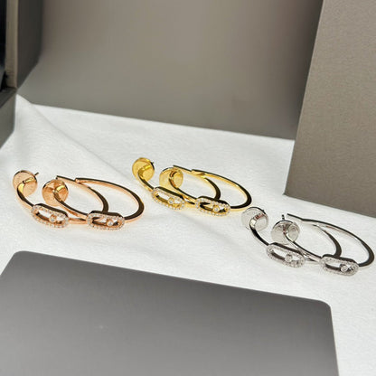 [LOXURA]CREOLES MOVE UNO PM DIAMOND EARRINGS