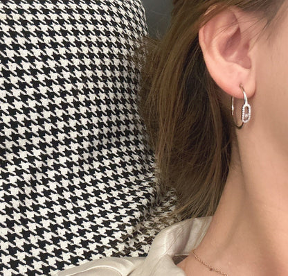 [LOXURA]CREOLES MOVE UNO PM DIAMOND EARRINGS