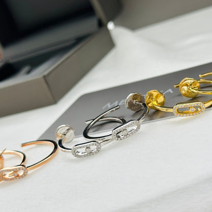 [LOXURA]CREOLES MOVE UNO PM DIAMOND EARRINGS