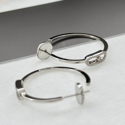 [LOXURA]CREOLES MOVE UNO PM DIAMOND EARRINGS
