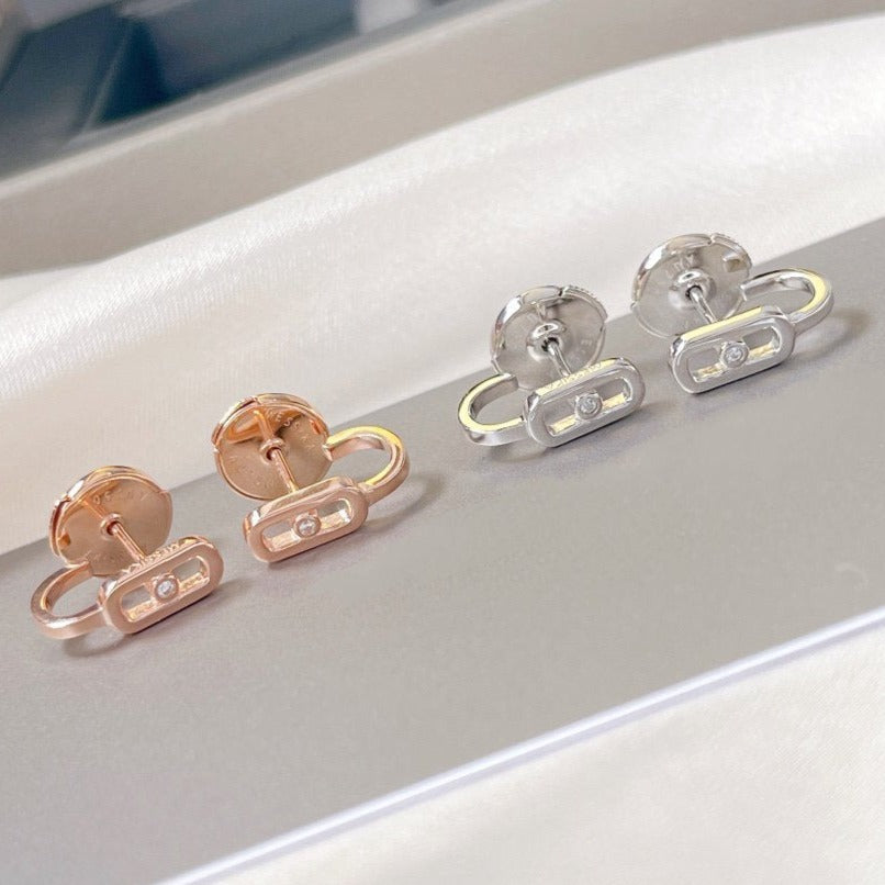 [LOXURA]CREOLES MOVE UNO MINI 1 DIAMOND EARRINGS
