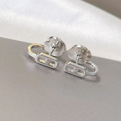 [LOXURA]CREOLES MOVE UNO MINI 1 DIAMOND EARRINGS
