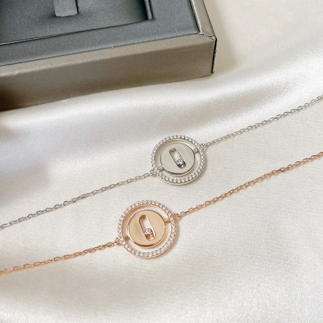 [LOXURA]LUCKY MOVE PAVED DIAMOND BRACELET