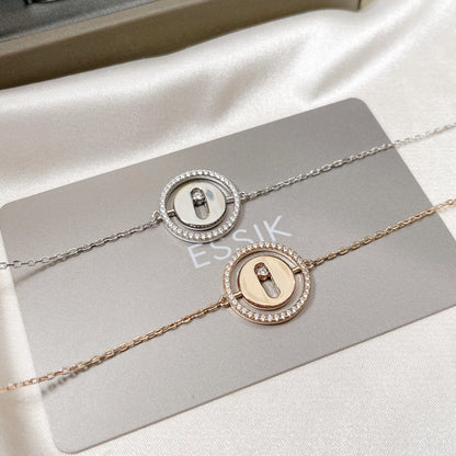 [LOXURA]LUCKY MOVE PAVED DIAMOND BRACELET