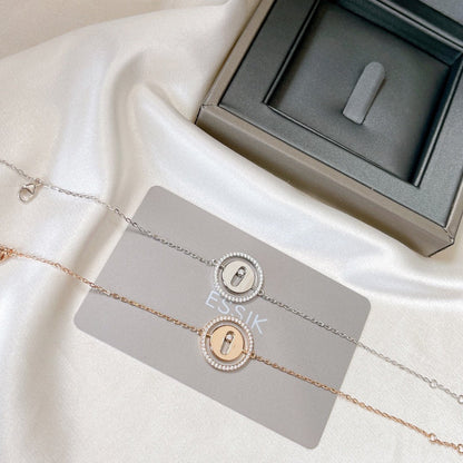 [LOXURA]LUCKY MOVE PAVED DIAMOND BRACELET
