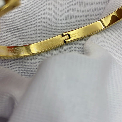 [LOXURA]CLASSIC HM CLIC WHITE 8MM ENAMEL BRACELET