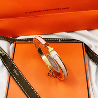 [LOXURA]CLASSIC HM CLIC  PINK 8MM ENAMEL BRACELET