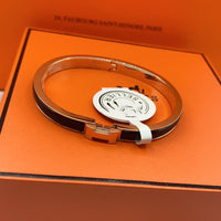 [LOXURA]CLASSIC HM CLIC BLACK 8MM ENAMEL BRACELET