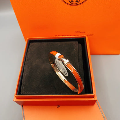 [LOXURA]CLASSIC HM CLIC RED 8MM ENAMEL BRACELET