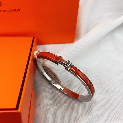 [LOXURA]CLASSIC HM CLIC RED 8MM ENAMEL BRACELET