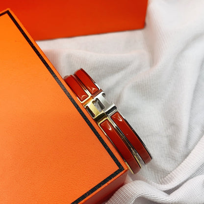 [LOXURA]CLASSIC HM CLIC RED 8MM ENAMEL BRACELET