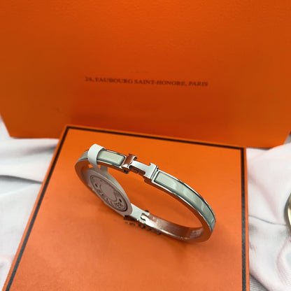 [LOXURA]CLASSIC HM CLIC GREEN 8MM ENAMEL BRACELET
