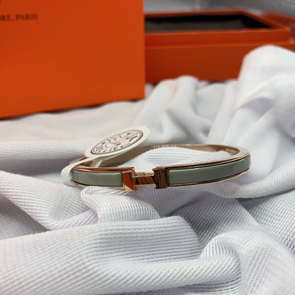 [LOXURA]CLASSIC HM CLIC GREEN 8MM ENAMEL BRACELET