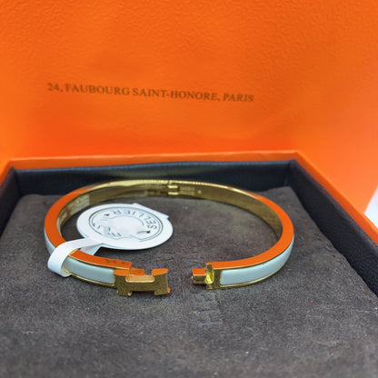 [LOXURA]CLASSIC HM CLIC GREEN 8MM ENAMEL BRACELET