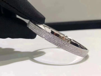 [LOXURA]HM KELLY BRACELET IN SILVER AND FULL PAVE DIAMOND