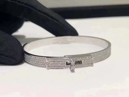 [LOXURA]HM KELLY BRACELET IN SILVER AND FULL PAVE DIAMOND
