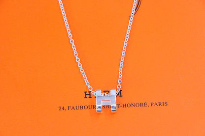 [LOXURA]HM NECKLACE H LETTER OVAL SERIES
