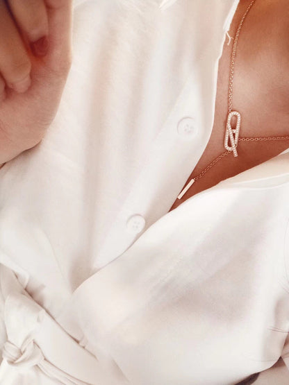 [LOXURA]HM FIRE PIG NOSE NECKLACE TRENDY STREET