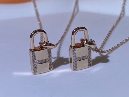[LOXURA]HM ADVANCED NICHE LOCK HEAD NECKLACE DIAMONDS