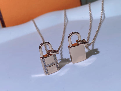 [LOXURA]HM ADVANCED NICHE LOCK HEAD NECKLACE DIAMONDS