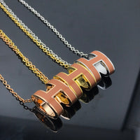 [LOXURA]H NECKLACE BROWN